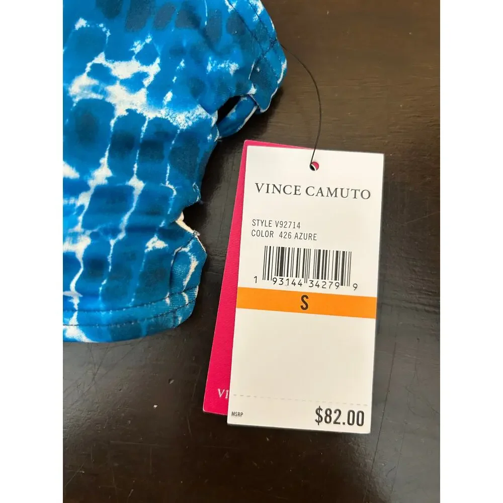 Vince Camuto Side Lace Bikini Top - Blue Tie Dye - Small - NWT